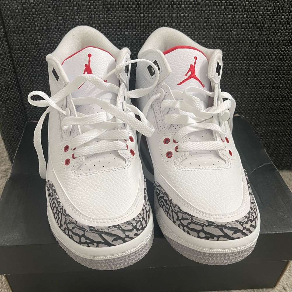Jordan Kids Sneakers - White, Red, and Black
